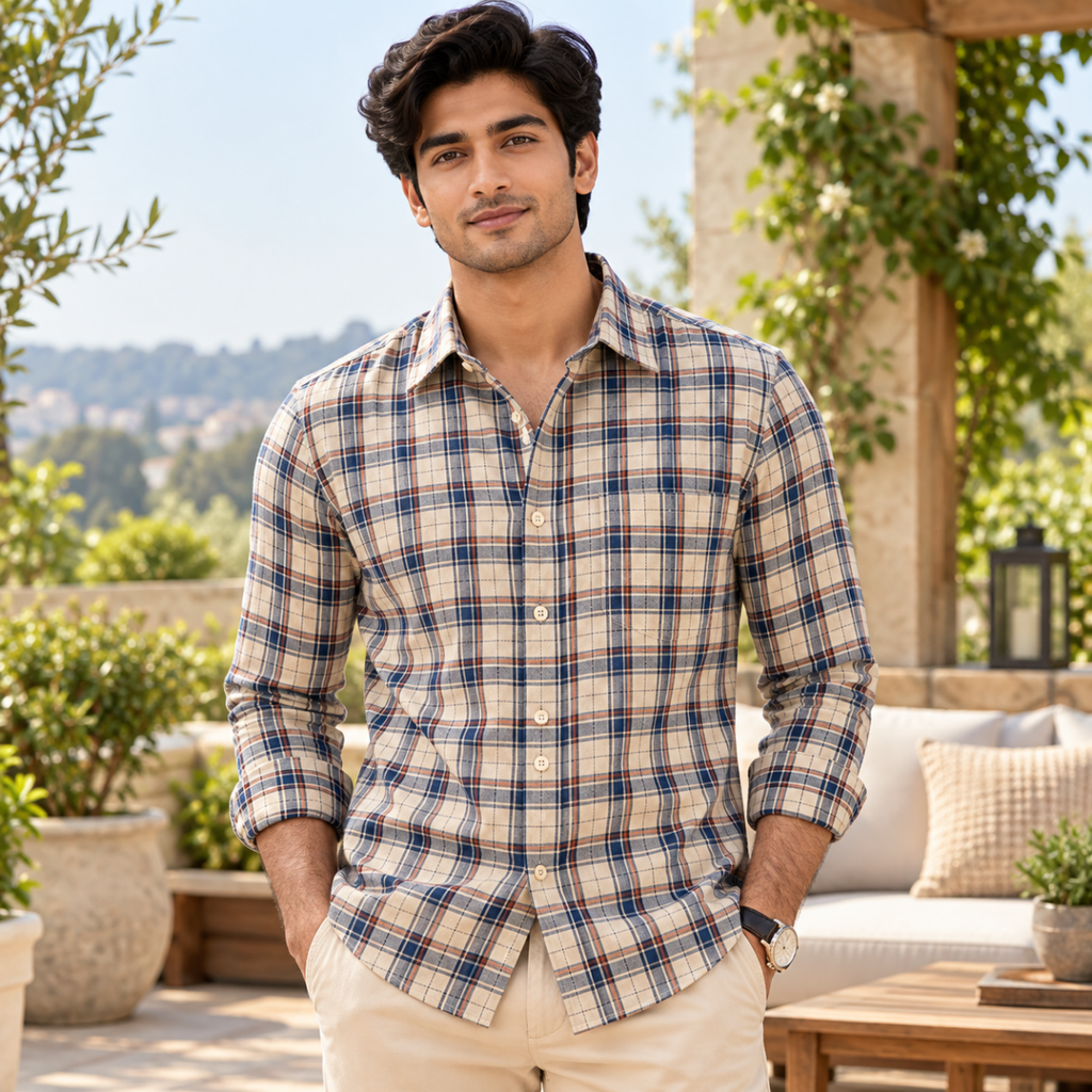 3 Pack Premium Checked Everyday Shirts for Men ( C3 )