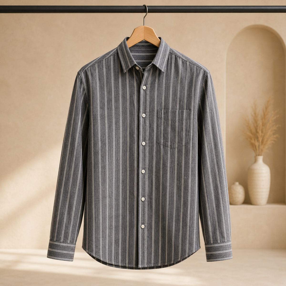 3 Pack Classic Fit Premium Striped Shirts for Men ( SS3 )