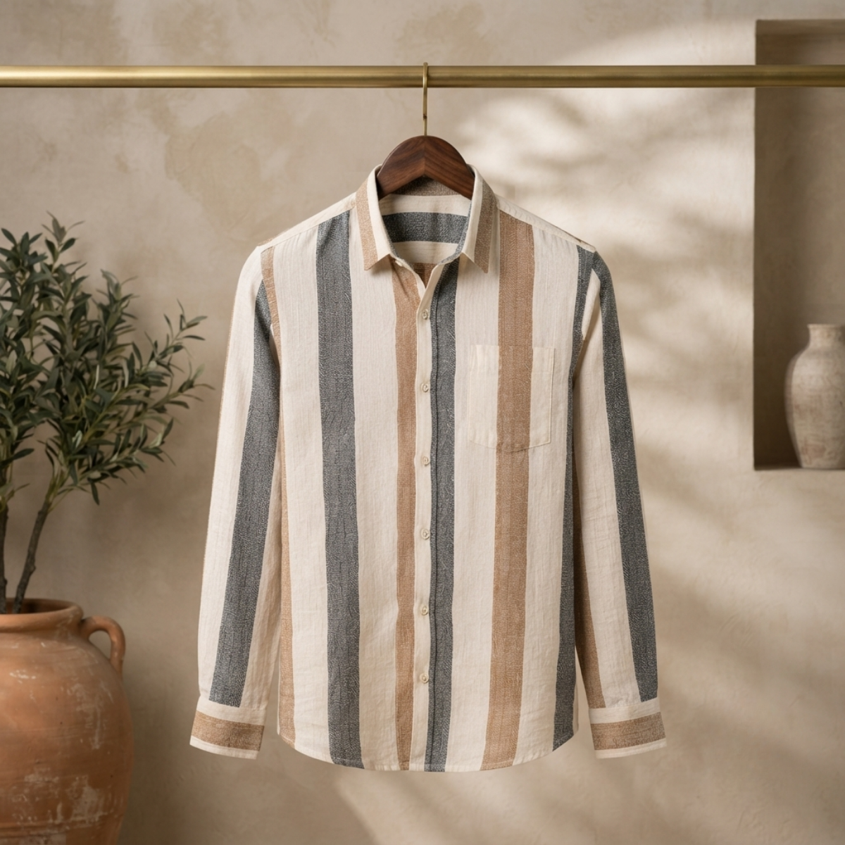 3 Pack Classic Fit Premium Striped Shirts for Men ( SS4 )