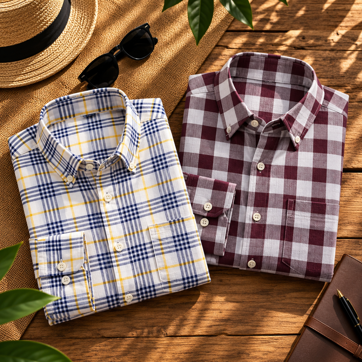 2 Pack Men’s Check Shirts | Smart Casual Look ( CS-11 )
