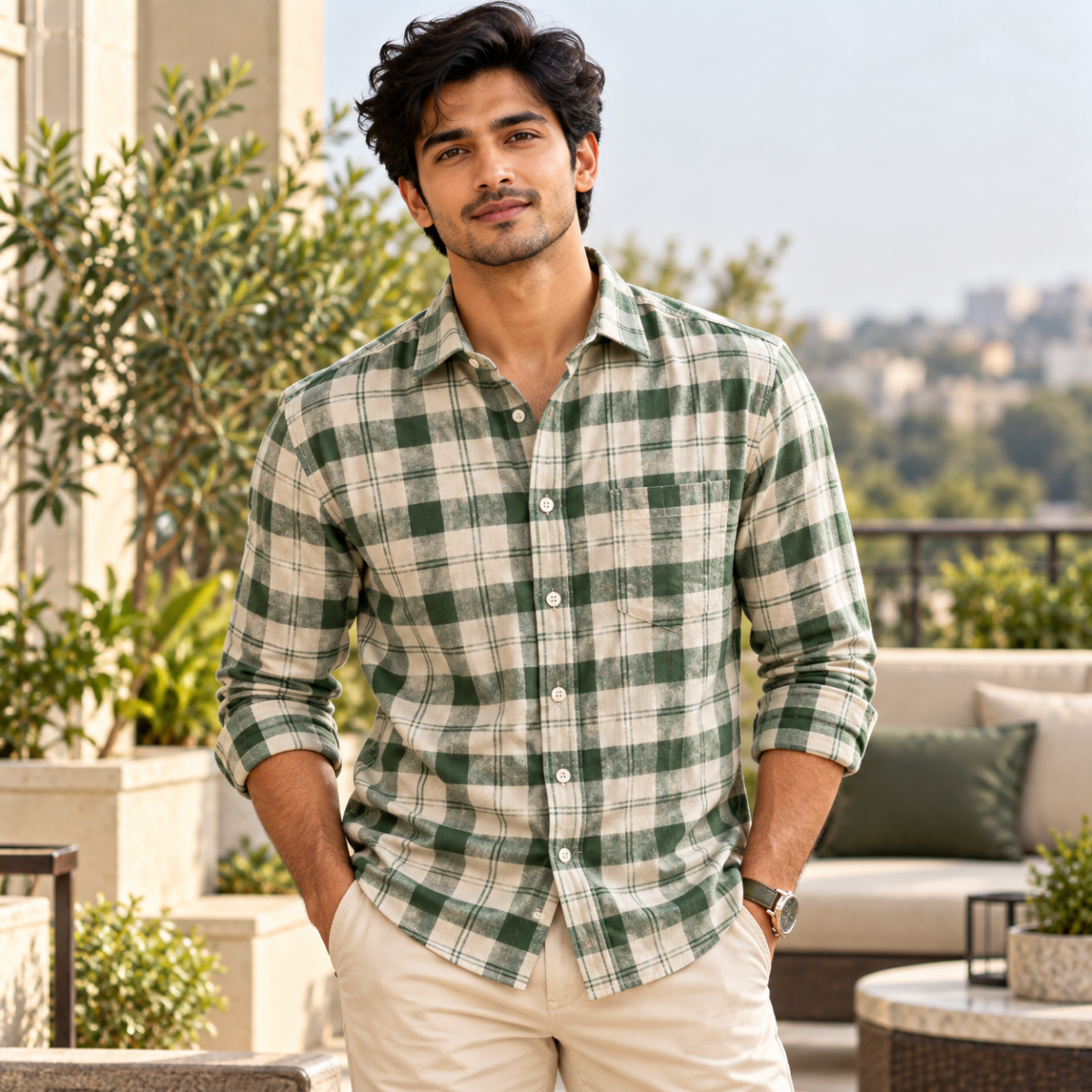 3 Pack Premium Checked Everyday Shirts for Men ( C5 )