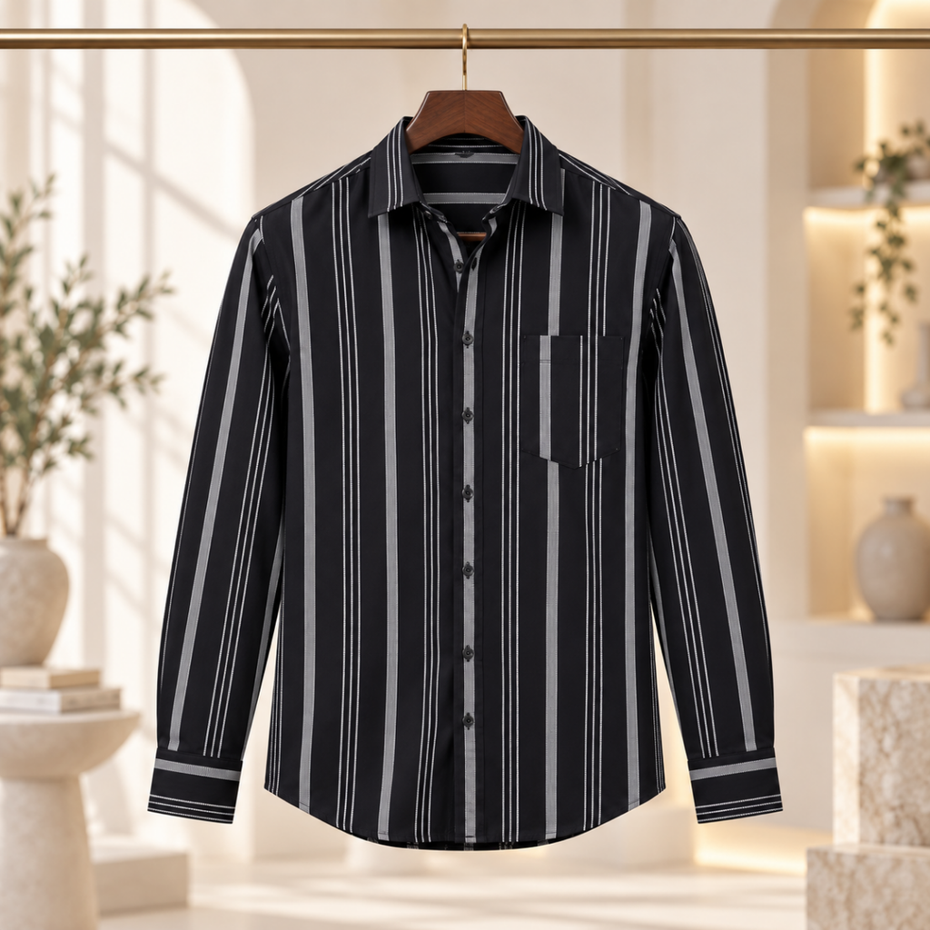 3 Pack Classic Fit Premium Striped Shirts for Men ( SS5 )