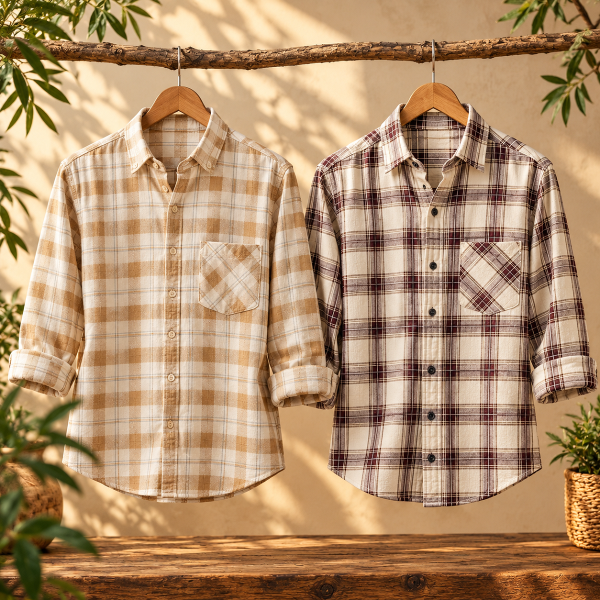 2 Pack Men’s Check Shirts | Smart Casual Look ( CS-15 )