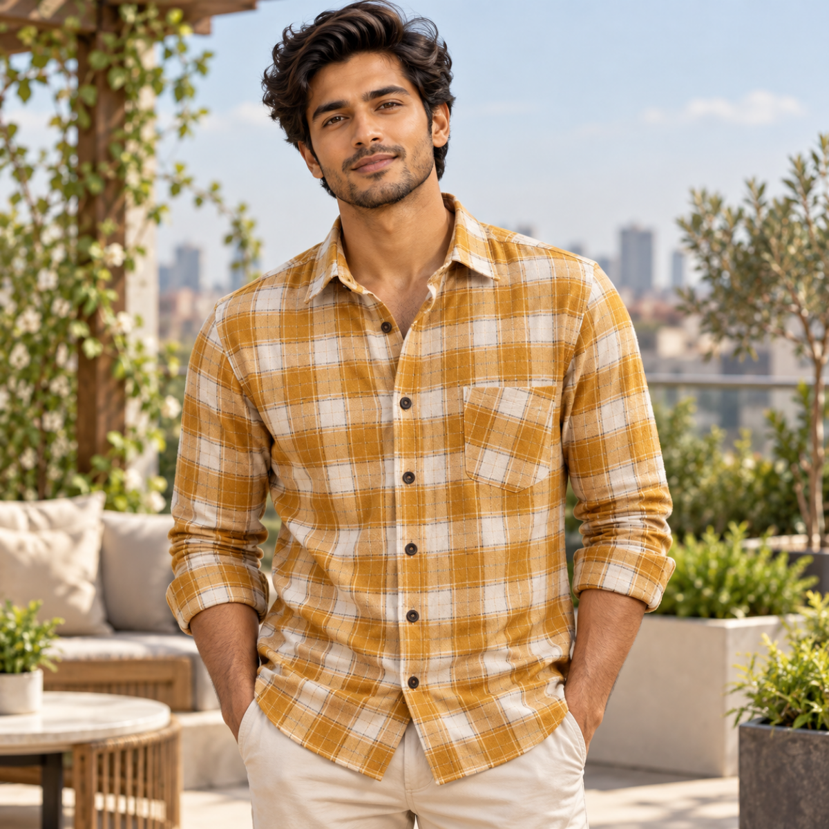 3 Pack Premium Checked Everyday Shirts for Men ( C7 )