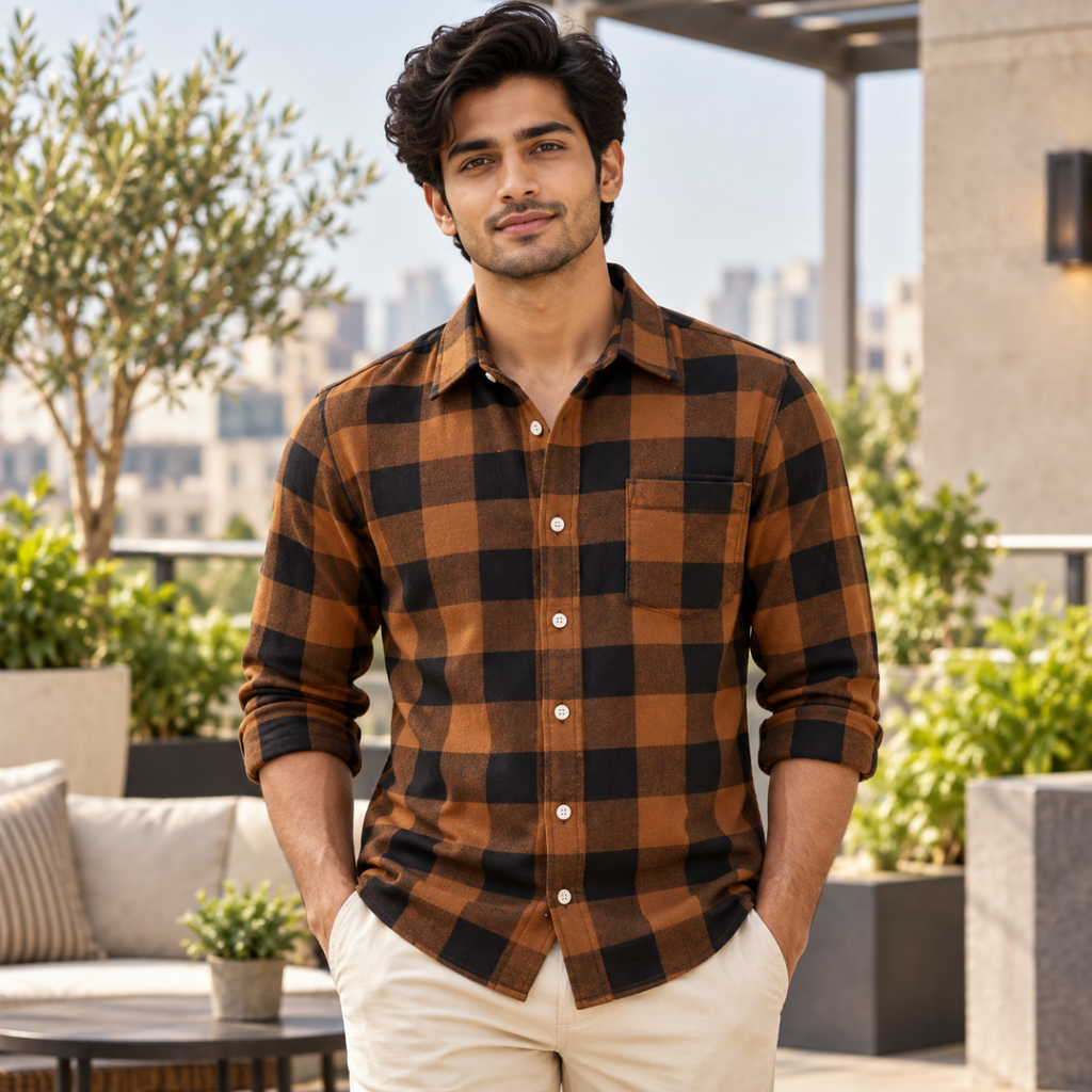 3 Pack Premium Checked Everyday Shirts for Men ( C9 )