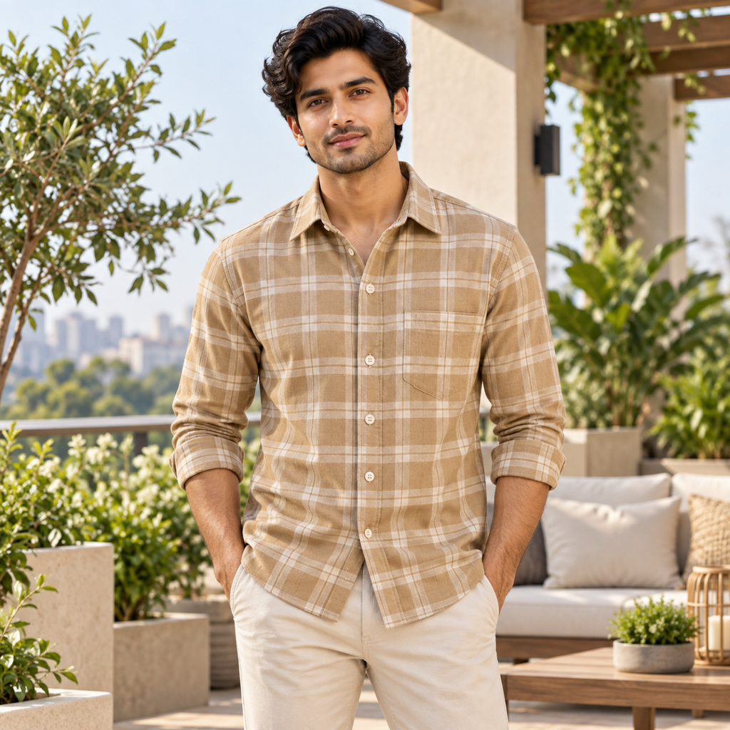 3 Pack Premium Checked Everyday Shirts for Men ( C1 )