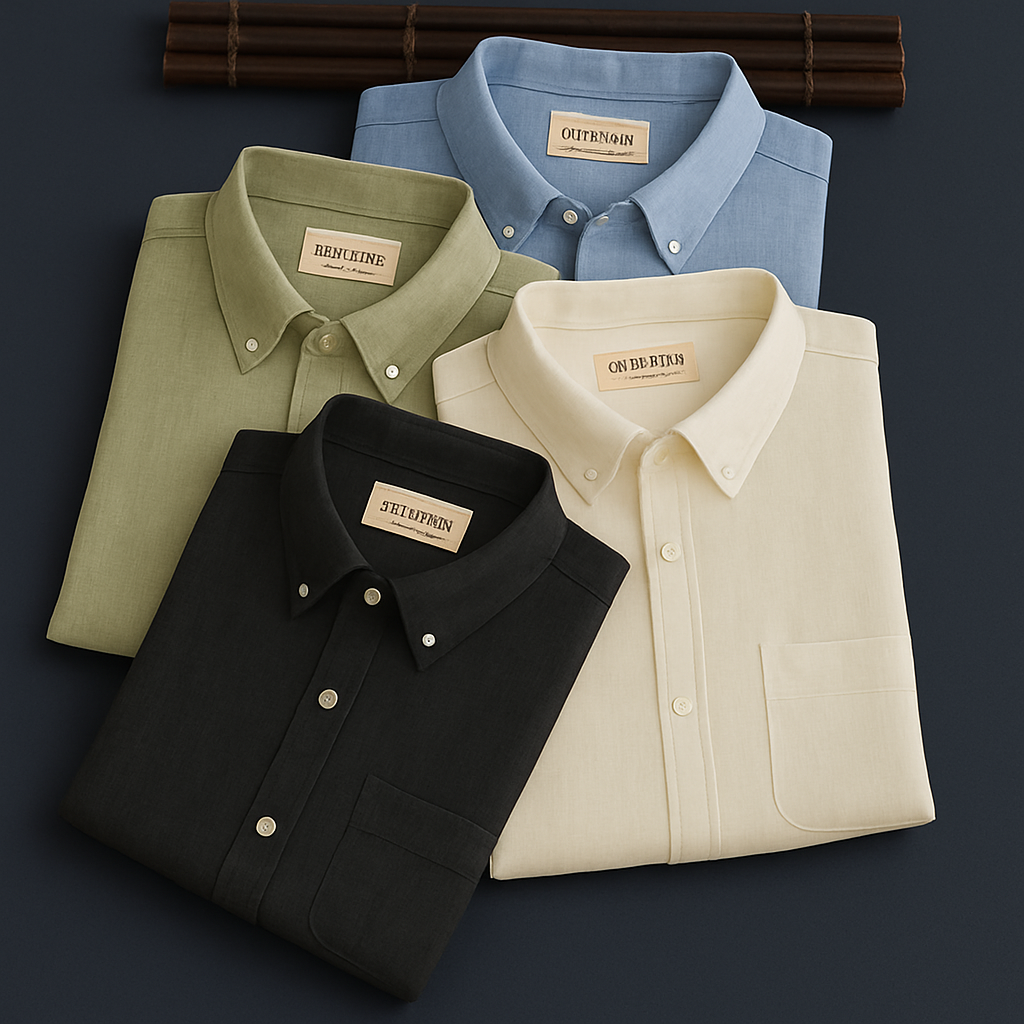 Men's Summer Cotton Linen Shirts (Pack Of 4)