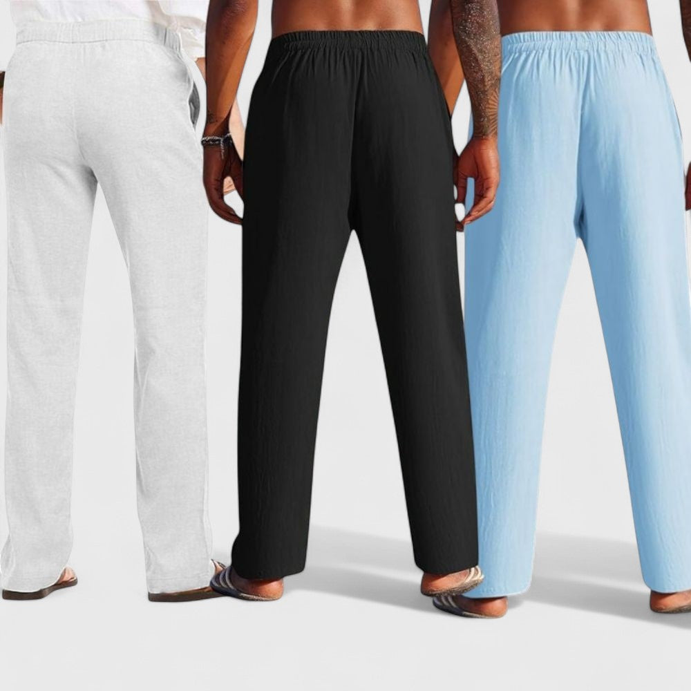 Premium Loose Fit Men Pant - Blue-Black and Light Gray - Pack Of 3