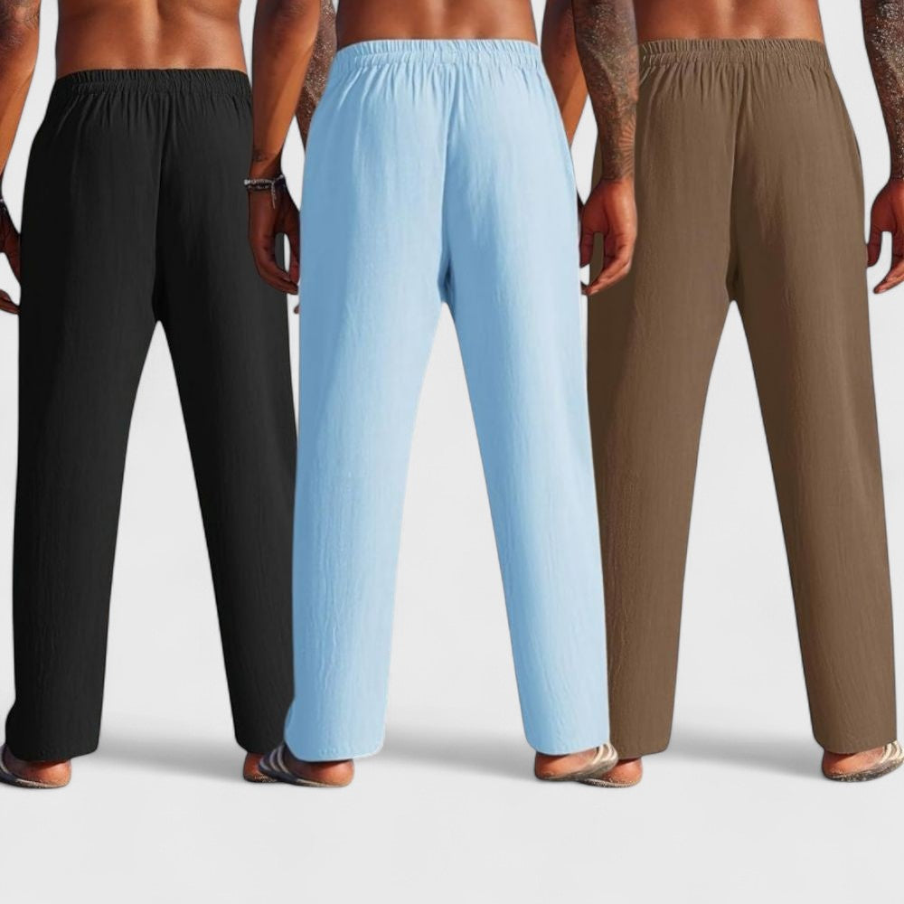 Premium Loose Fit Men Pant - Brown-Blue and Black - Pack Of 3