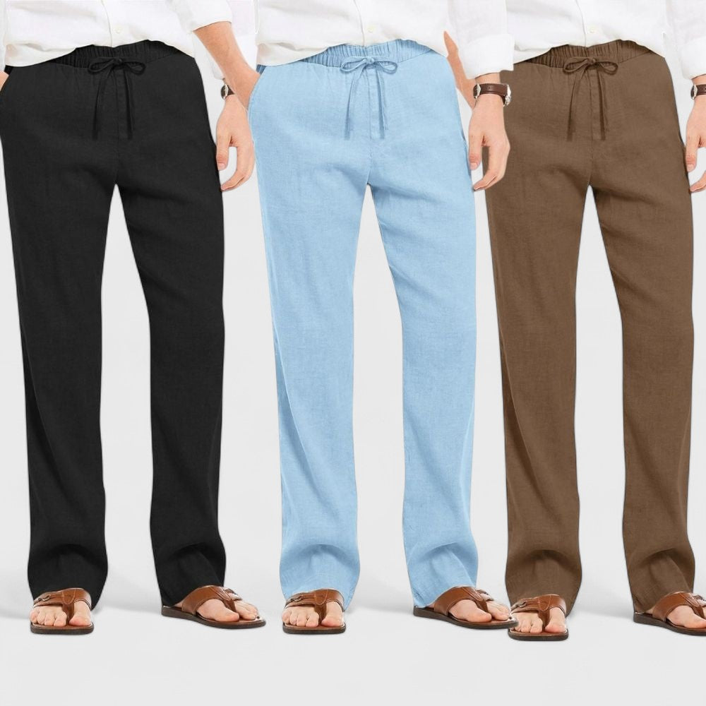 Premium Loose Fit Men Pant - Brown-Blue and Black - Pack Of 3