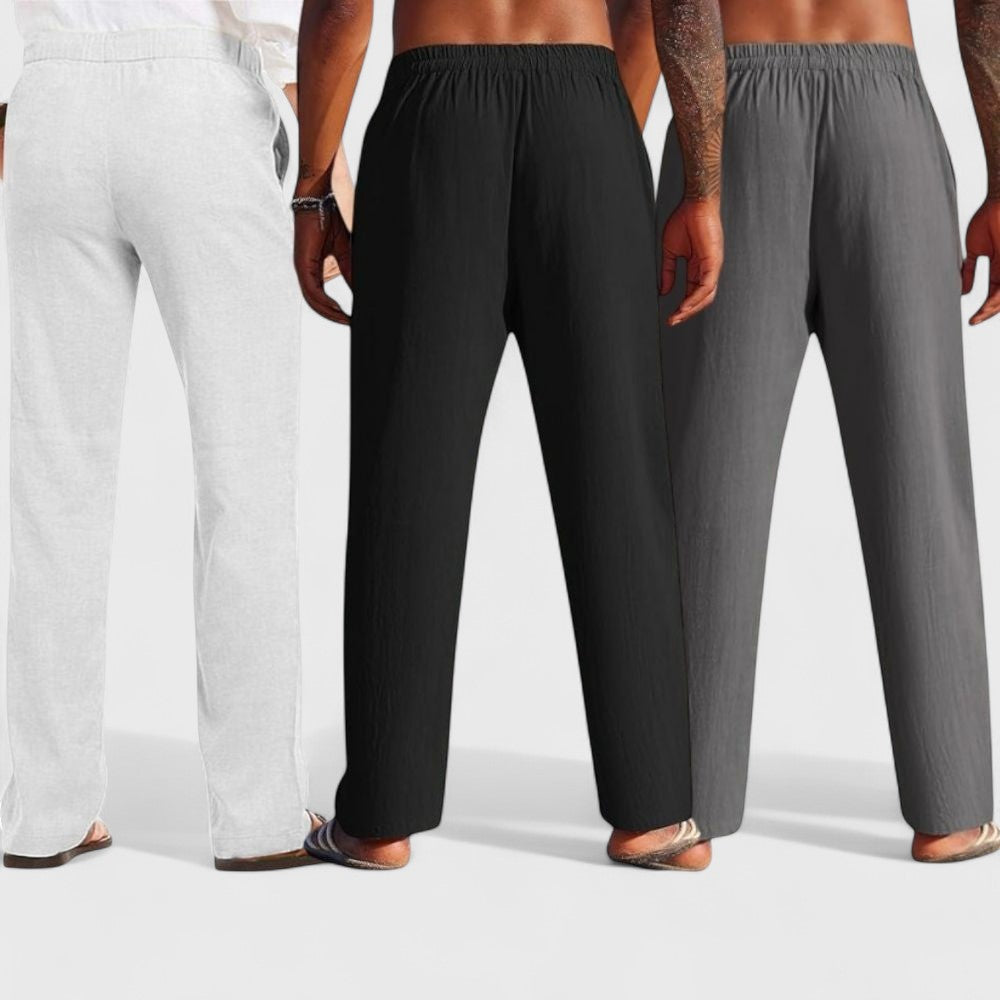 Premium Loose Fit Men Pant - Dark Gray-Black and Light Gray - Pack Of 3