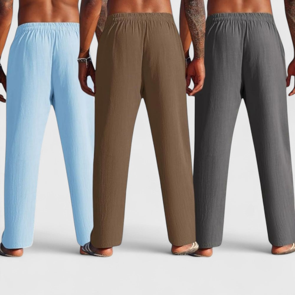 Premium Loose Fit Men Pant - Dark Gray-Brown and Blue - Pack Of 3