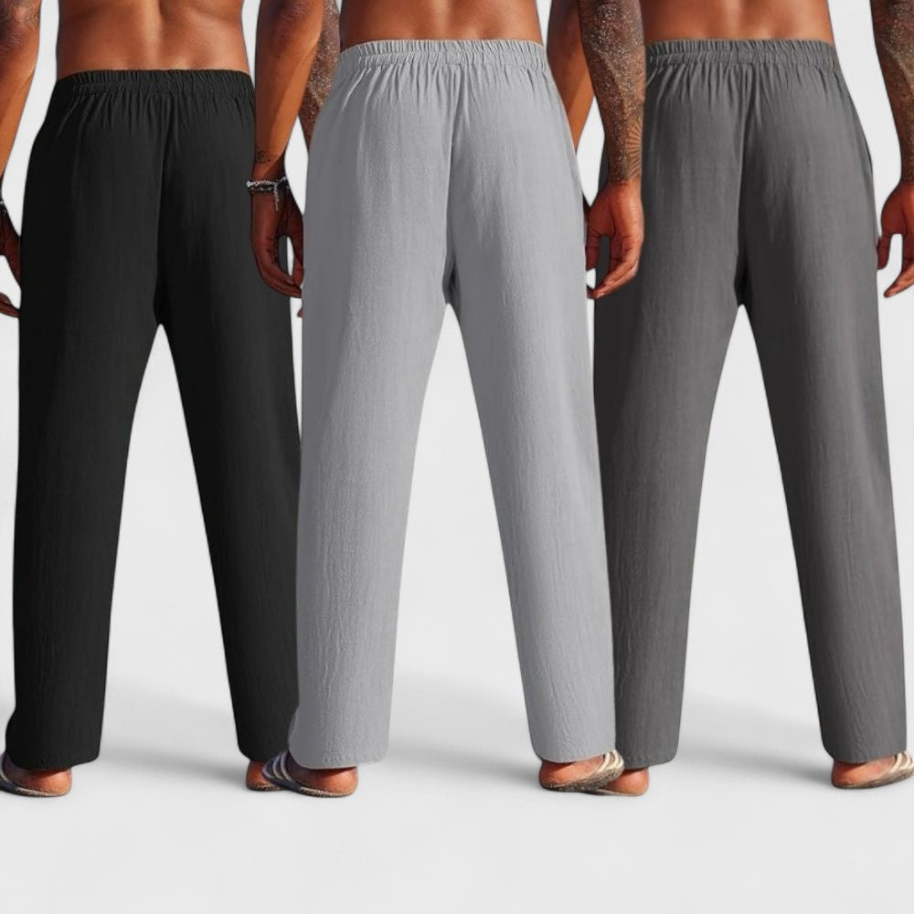 Premium Loose Fit Men Pant - Dark Gray-Gray and Black - Pack Of 3
