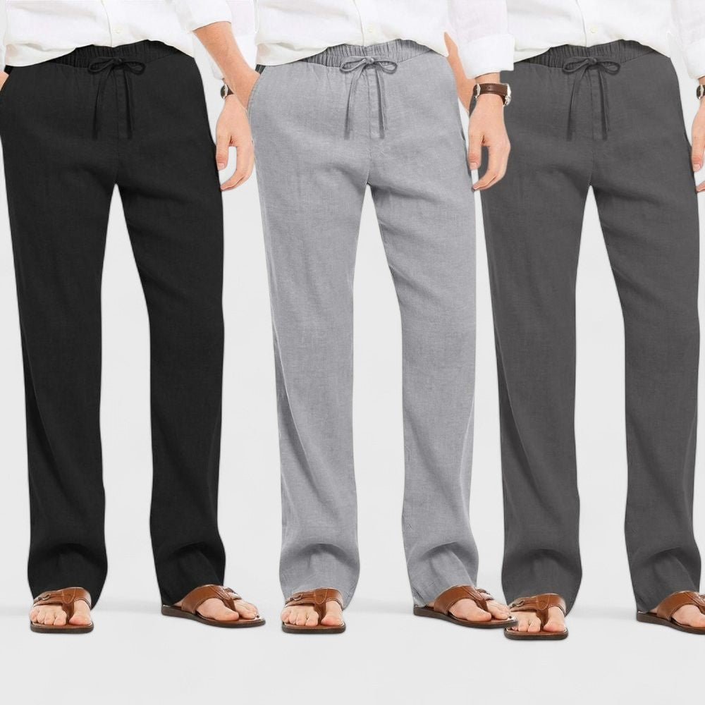 Premium Loose Fit Men Pant - Dark Gray-Gray and Black - Pack Of 3