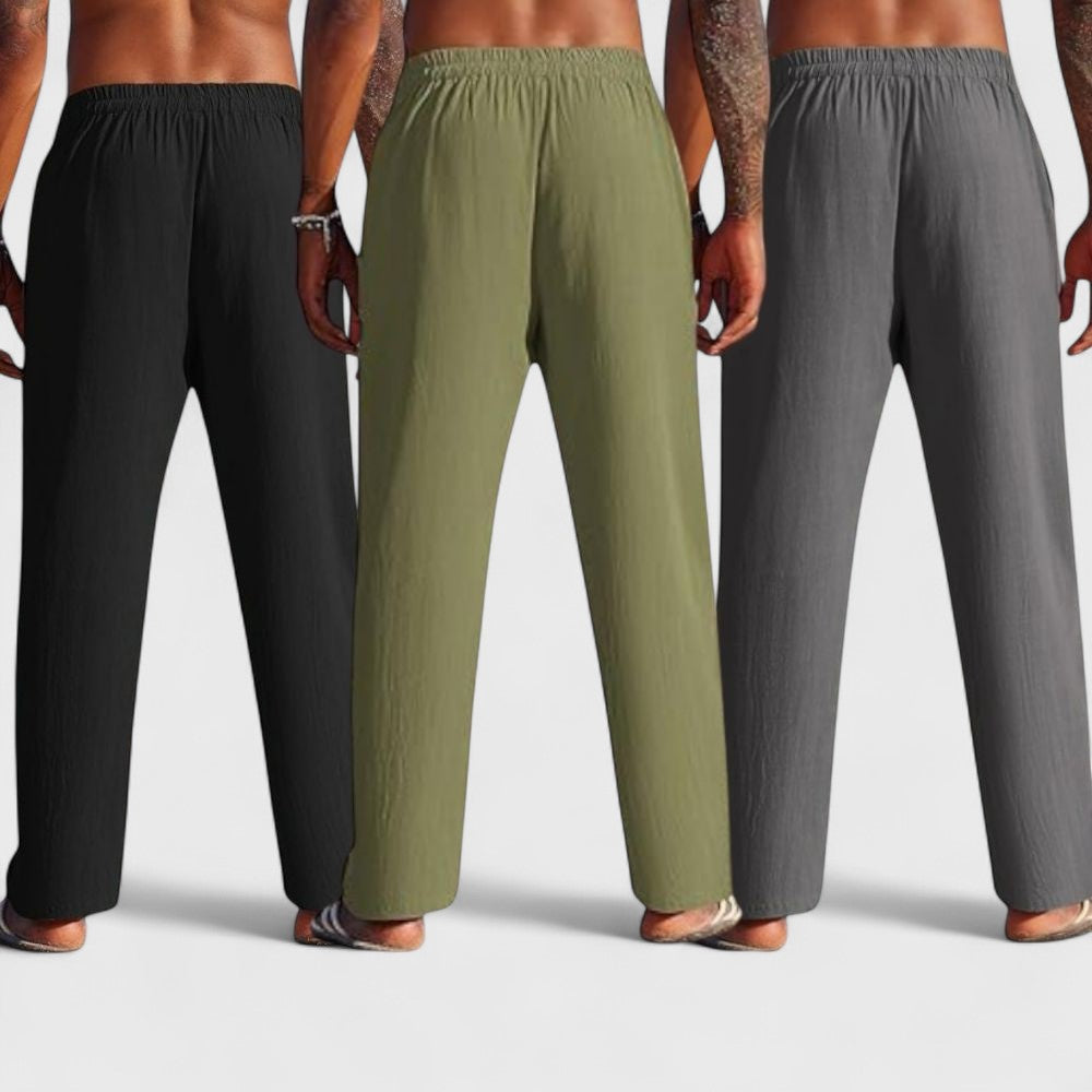 Premium Loose Fit Men Pant - Dark Gray-Olive Green and Black - Pack Of 3