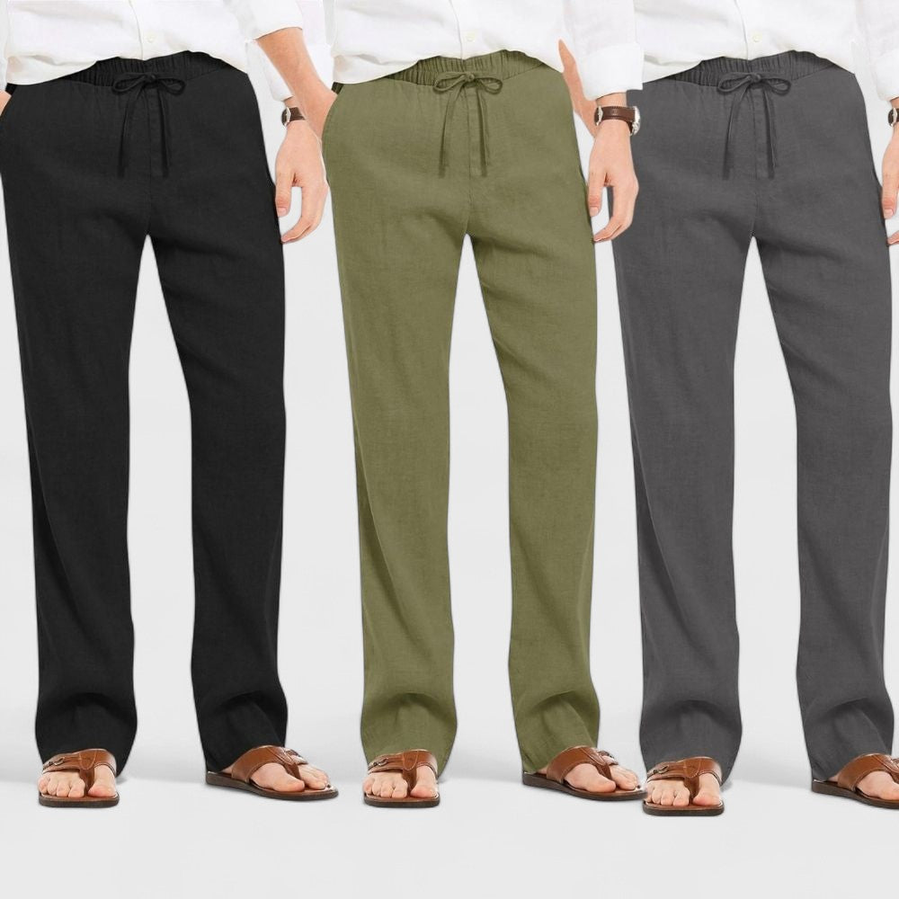 Premium Loose Fit Men Pant - Dark Gray-Olive Green and Black - Pack Of 3