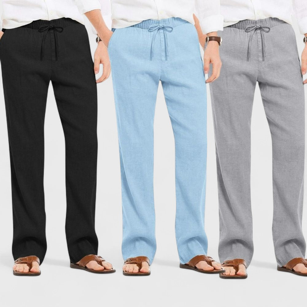 Premium Loose Fit Men Pant - Gray-Blue and Black - Pack Of 3