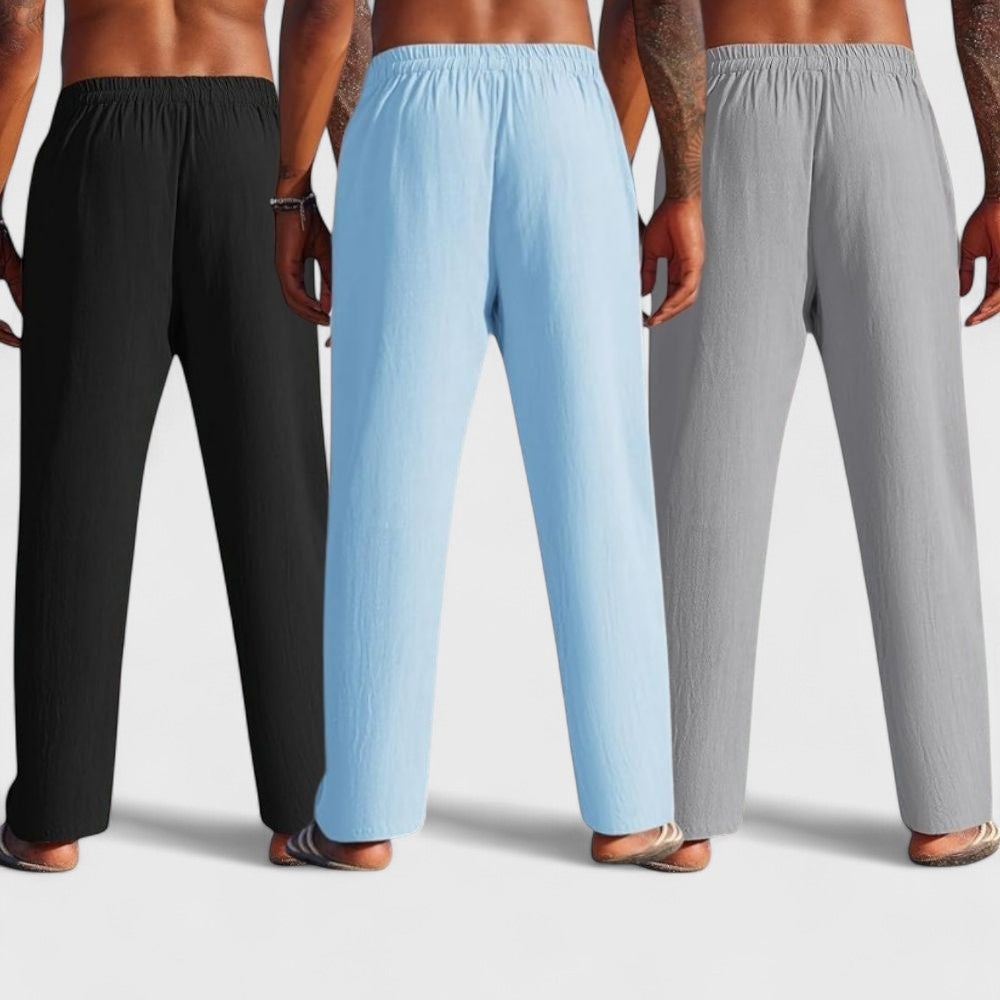 Premium Loose Fit Men Pant - Gray-Blue and Black - Pack Of 3