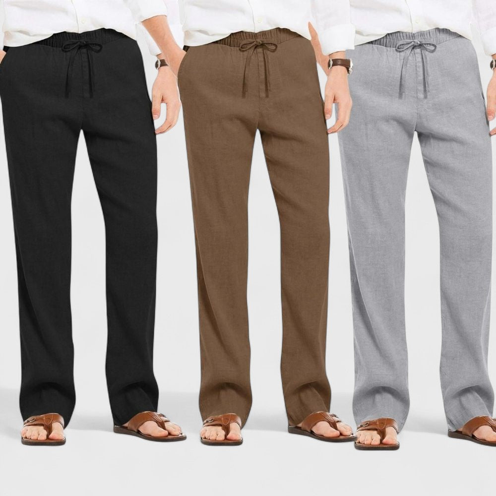 Premium Loose Fit Men Pant - Gray-Brown and Black - Pack Of 3