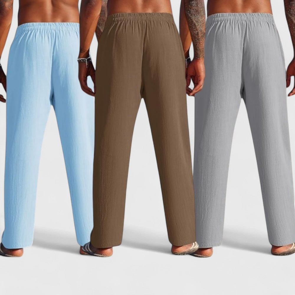 Premium Loose Fit Men Pant - Gray-Brown and Blue - Pack Of 3