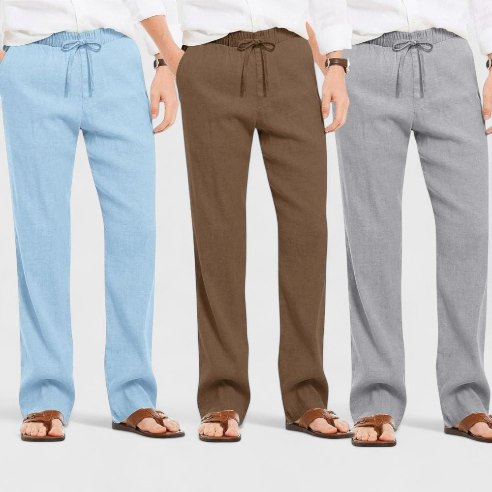 Premium Loose Fit Men Pant - Gray-Brown and Blue - Pack Of 3