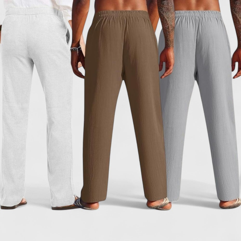 Premium Loose Fit Men Pant - Gray-Brown and Light Gray - Pack Of 3