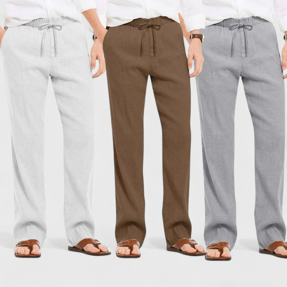 Premium Loose Fit Men Pant - Gray-Brown and Light Gray - Pack Of 3