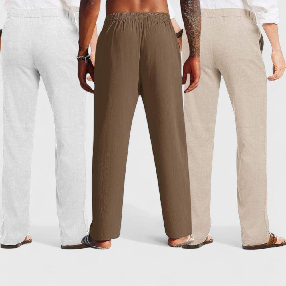 Premium Loose Fit Men Pant - Light Beige-Brown and Light Gray - Pack Of 3