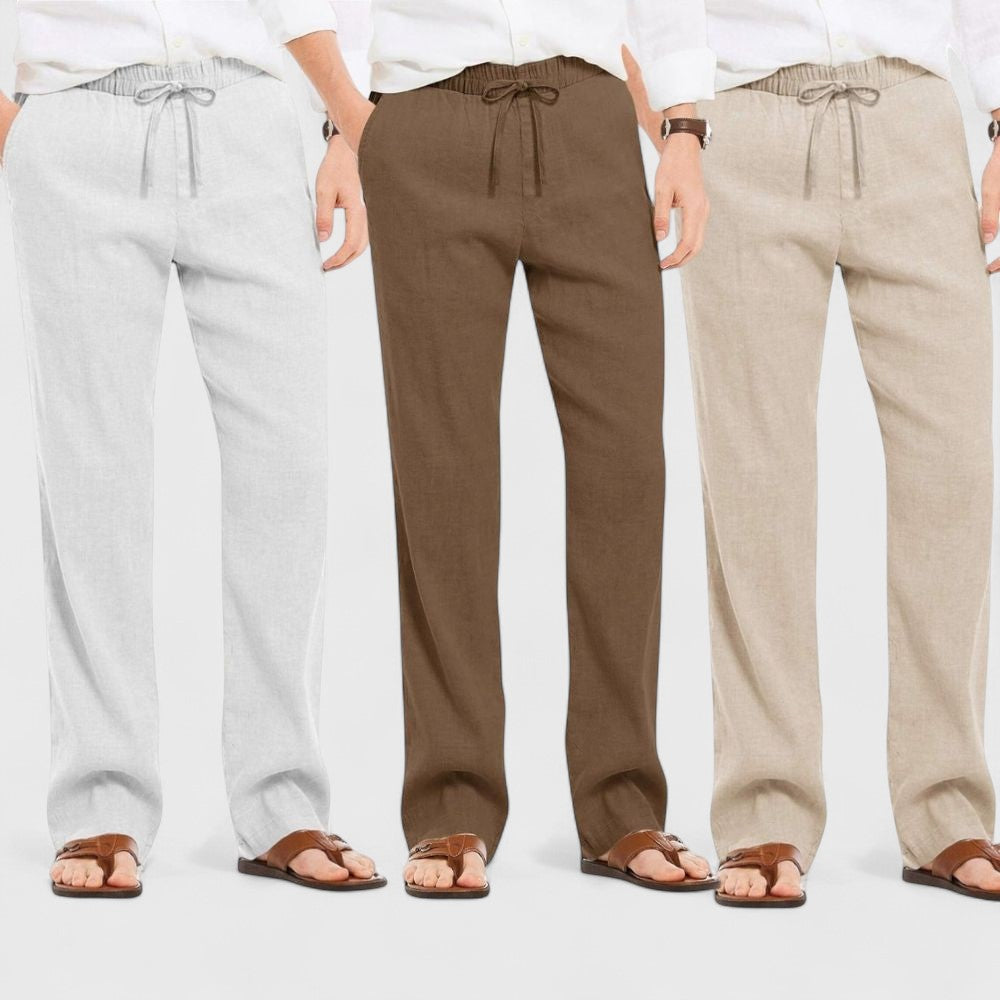 Premium Loose Fit Men Pant - Light Beige-Brown and Light Gray - Pack Of 3
