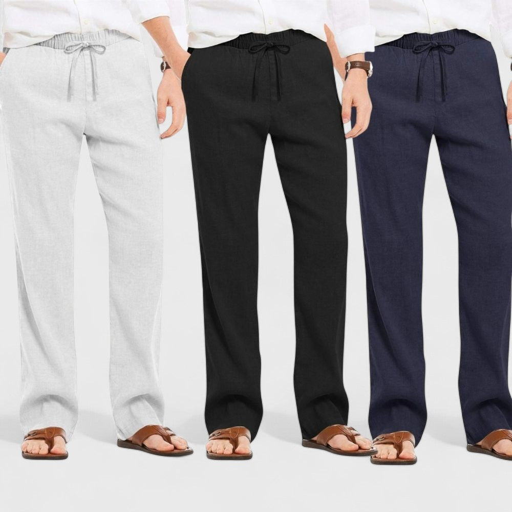 Premium Loose Fit Men Pant - Navy Blue-Black and Light Gray - Pack Of 3