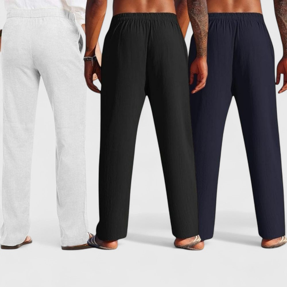 Premium Loose Fit Men Pant - Navy Blue-Black and Light Gray - Pack Of 3