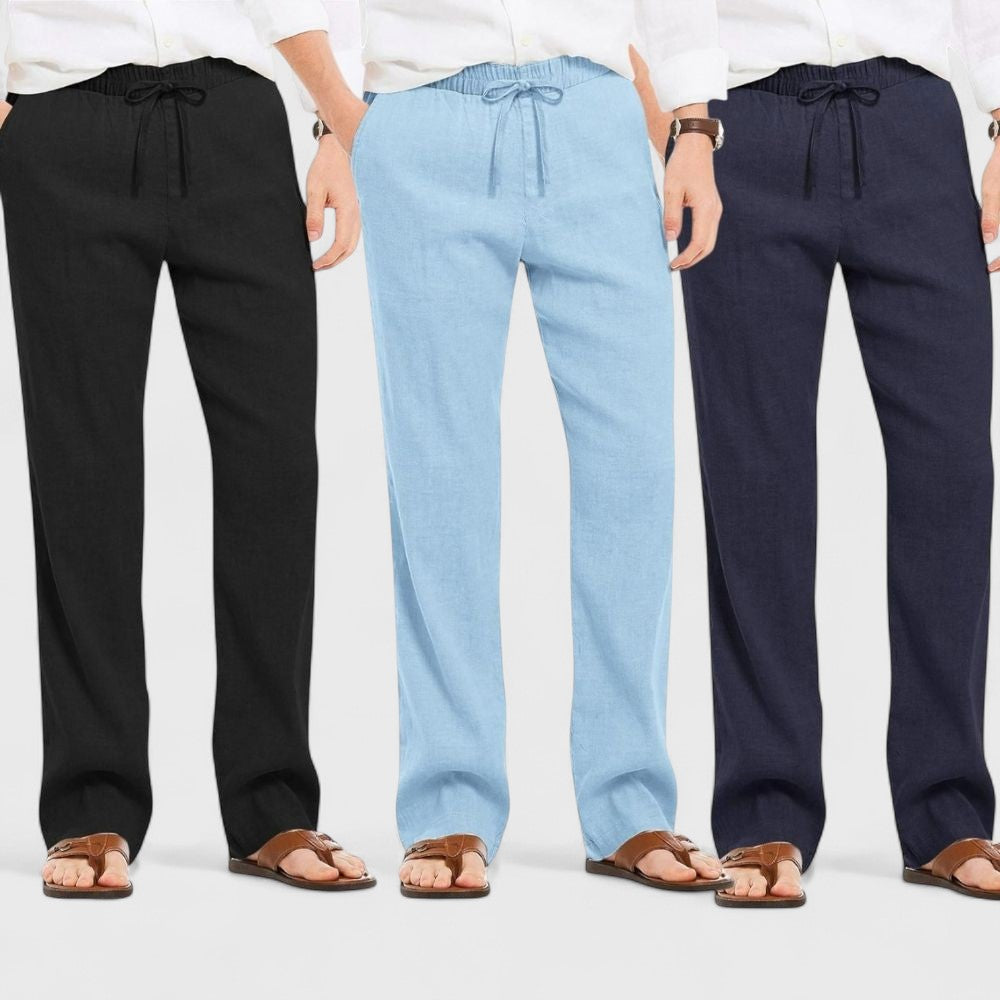 Premium Loose Fit Men Pant - Navy Blue-Blue and Black - Pack Of 3
