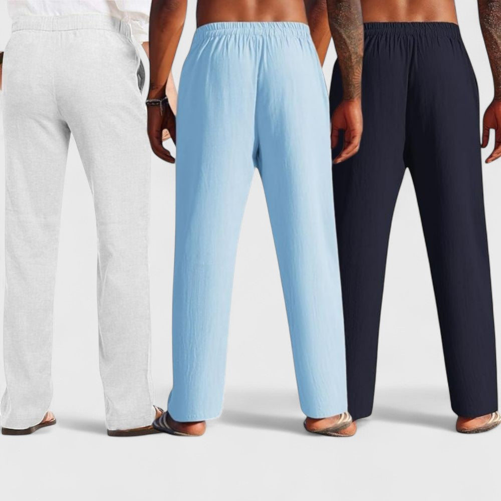 Premium Loose Fit Men Pant - Navy Blue-Blue and Light Gray - Pack Of 3