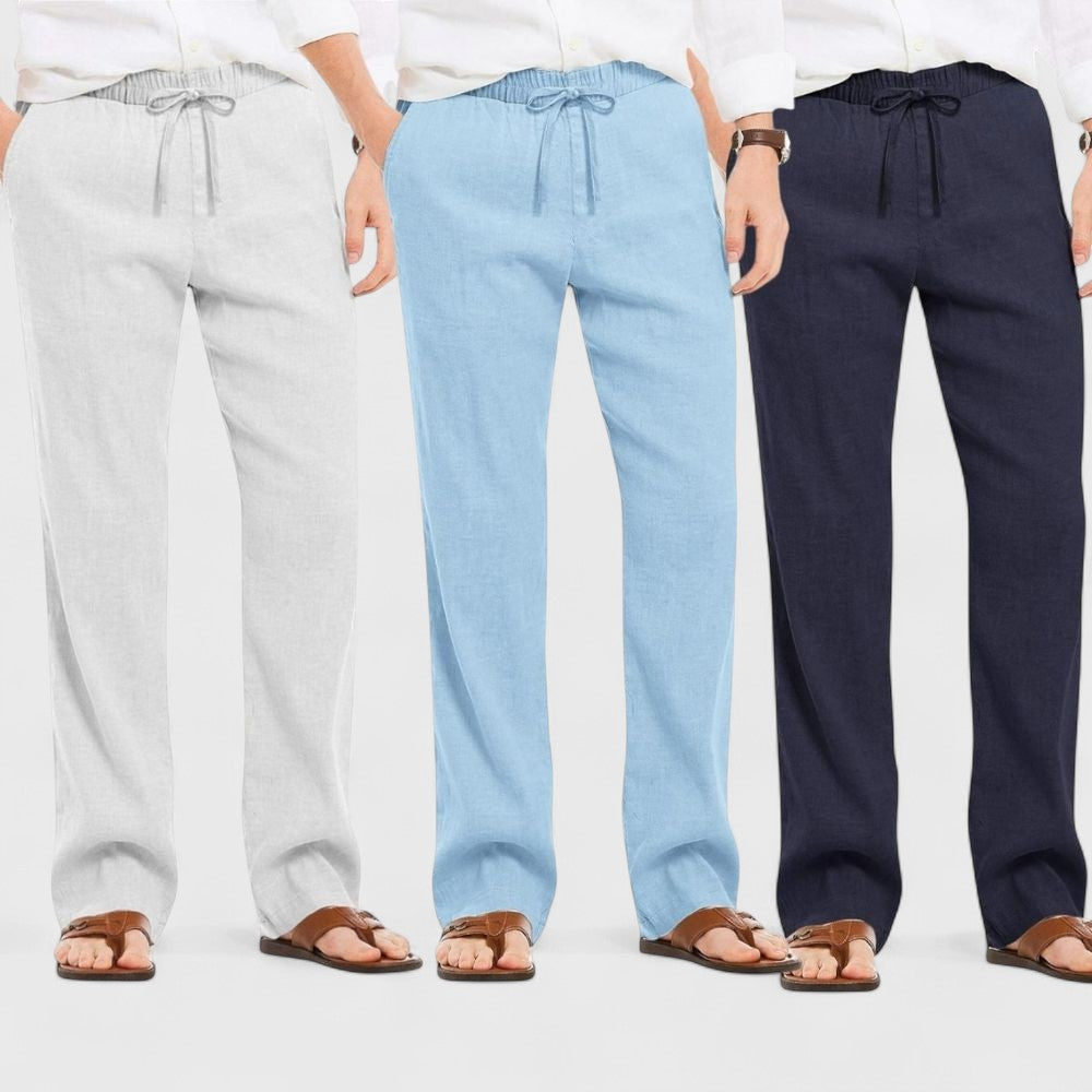 Premium Loose Fit Men Pant - Navy Blue-Blue and Light Gray - Pack Of 3