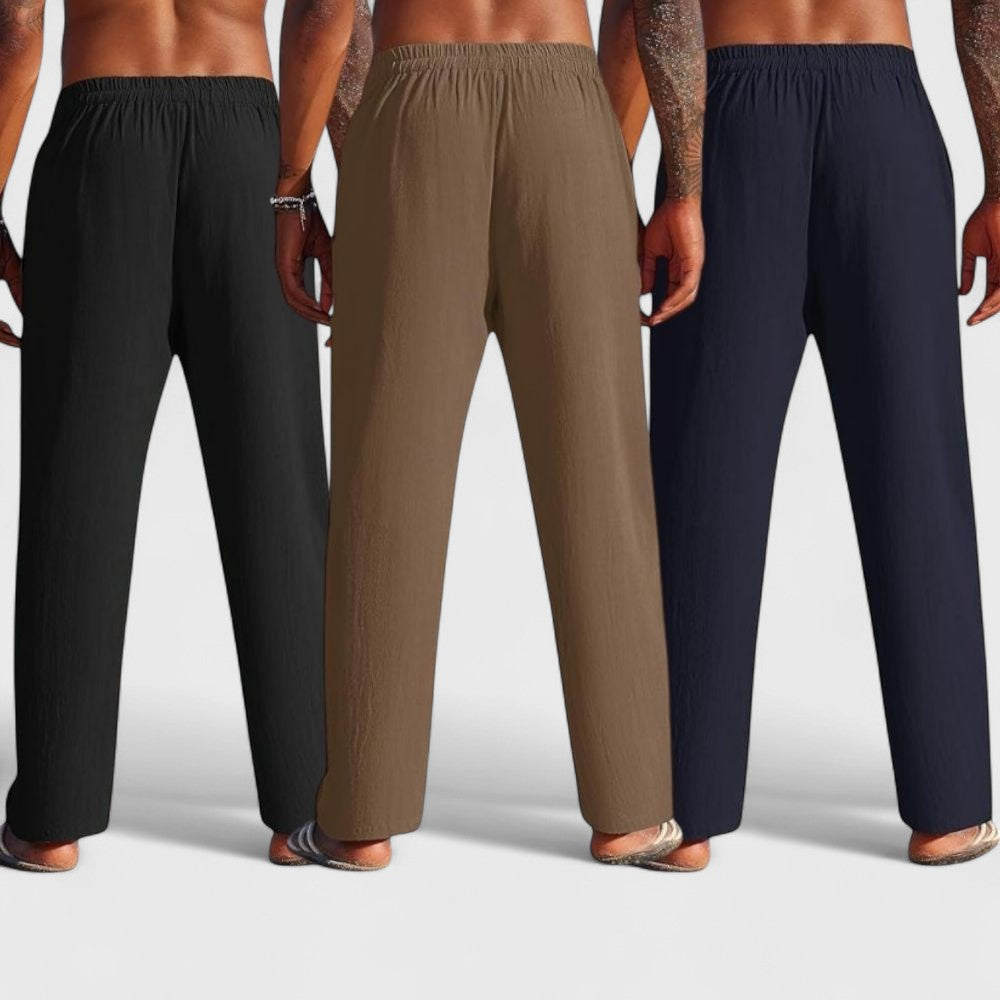 Premium Loose Fit Men Pant - Navy Blue-Brown and Black - Pack Of 3