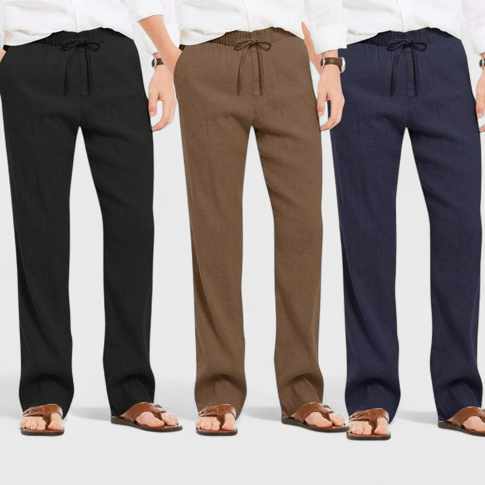 Premium Loose Fit Men Pant - Navy Blue-Brown and Black - Pack Of 3