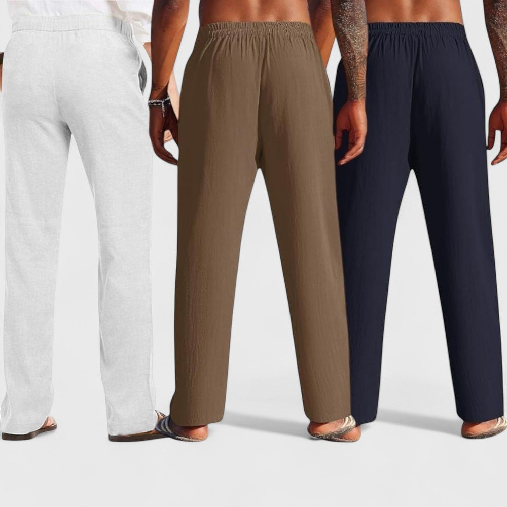 Premium Loose Fit Men Pant - Navy Blue-Brown and Light Gray - Pack Of 3