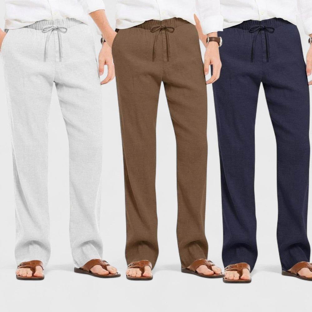 Premium Loose Fit Men Pant - Navy Blue-Brown and Light Gray - Pack Of 3