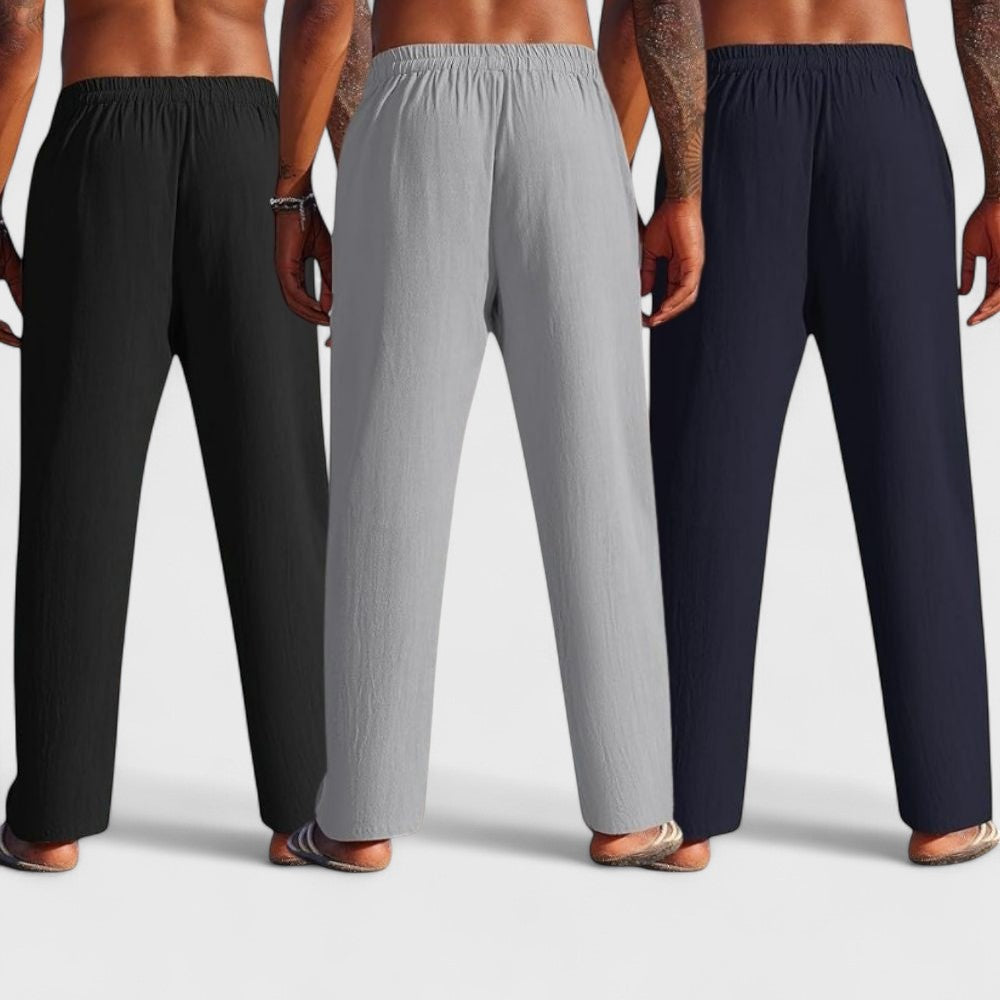 Premium Loose Fit Men Pant - Navy Blue-Gray and Black - Pack Of 3