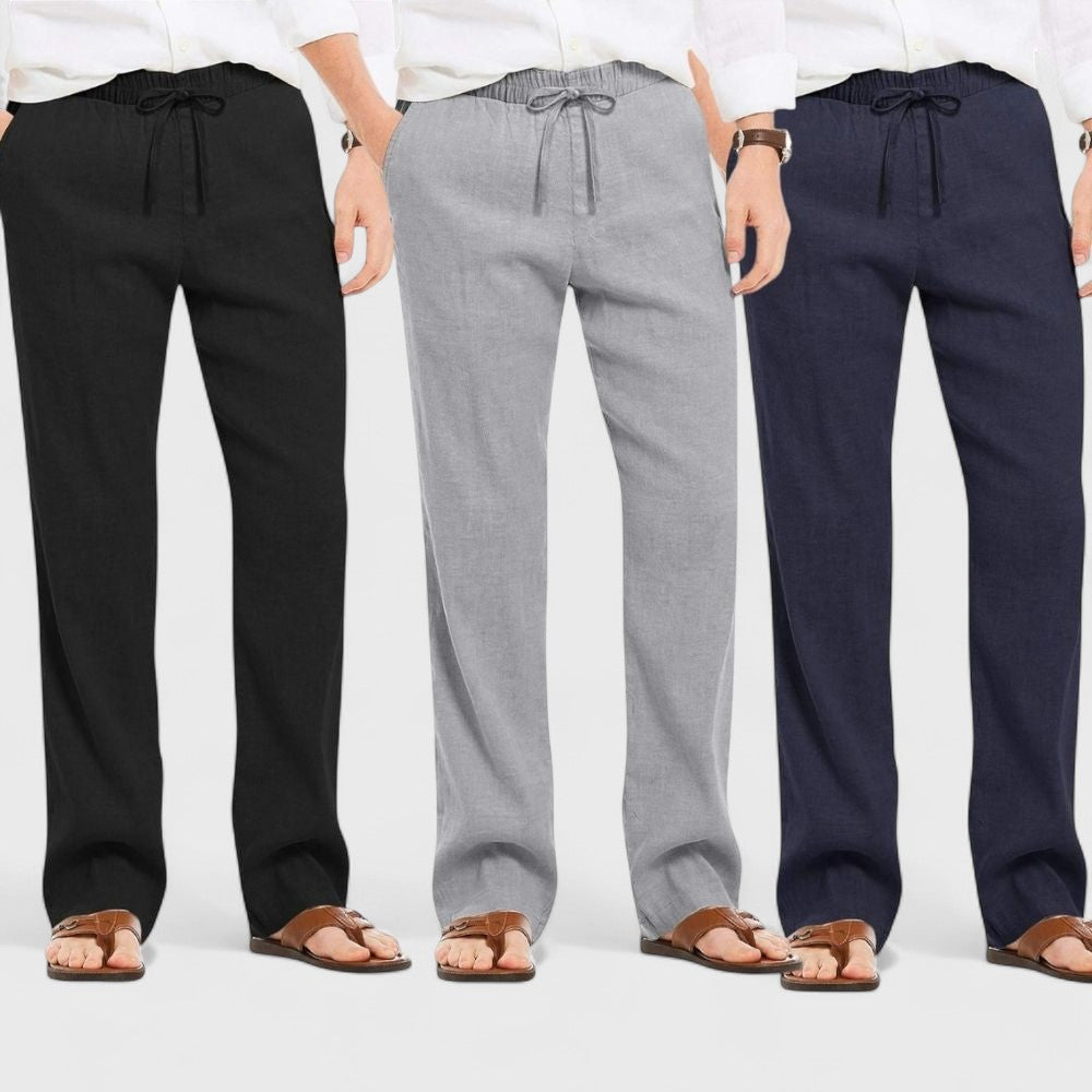 Premium Loose Fit Men Pant - Navy Blue-Gray and Black - Pack Of 3