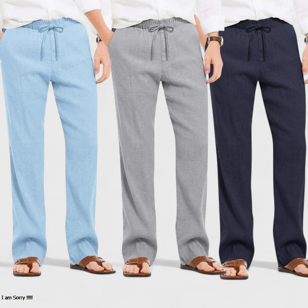 Premium Loose Fit Men Pant - Navy Blue-Gray and Blue - Pack Of 3