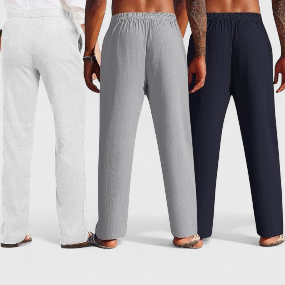 Premium Loose Fit Men Pant - Navy Blue-Gray and Light Gray - Pack Of 3