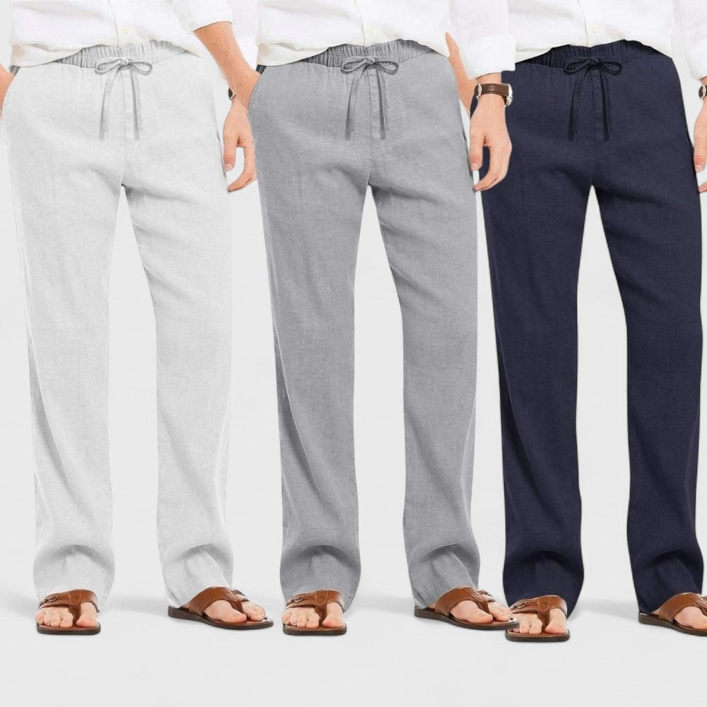 Premium Loose Fit Men Pant - Navy Blue-Gray and Light Gray - Pack Of 3