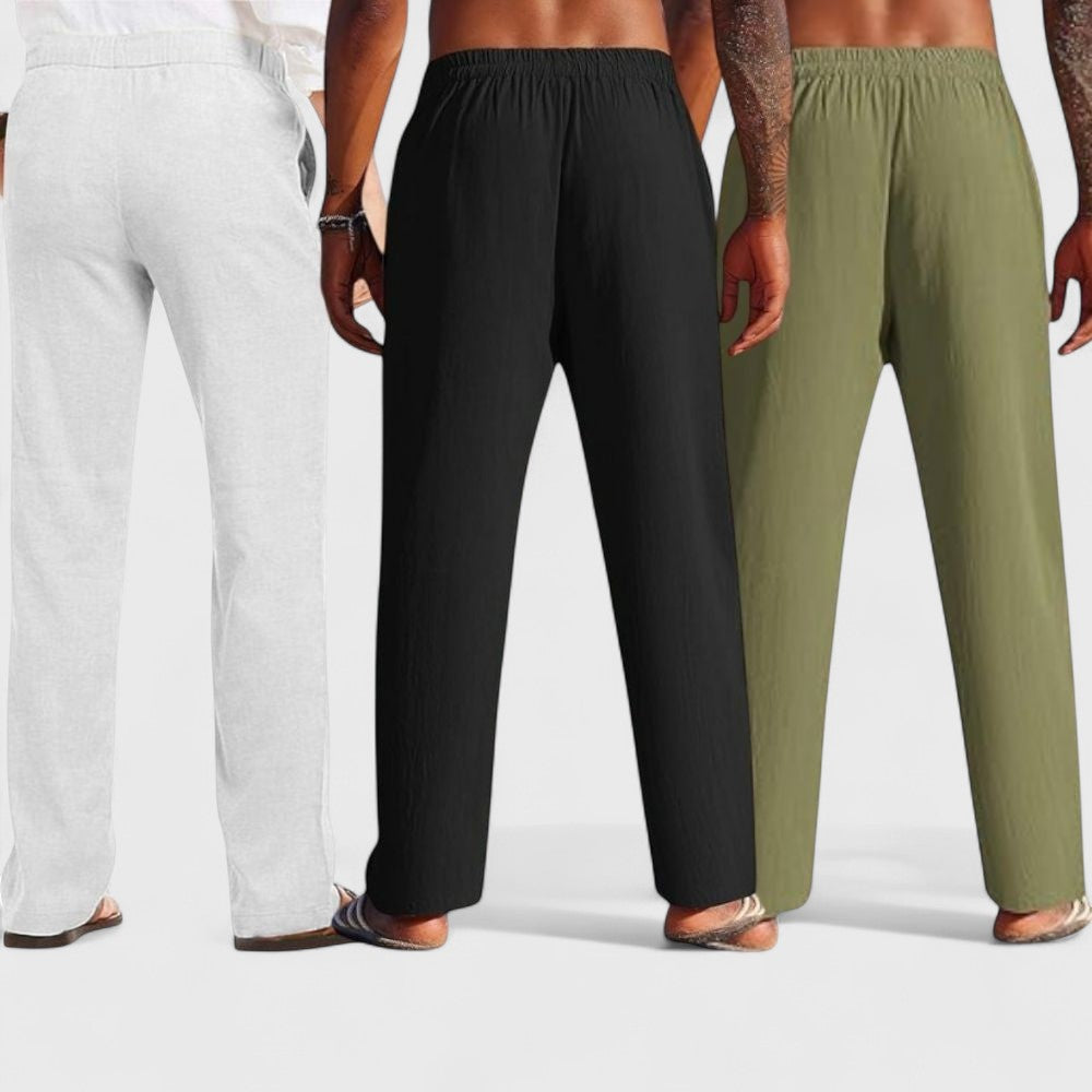 Premium Loose Fit Men Pant - Olive Green-Black and Light Gray - Pack Of 3