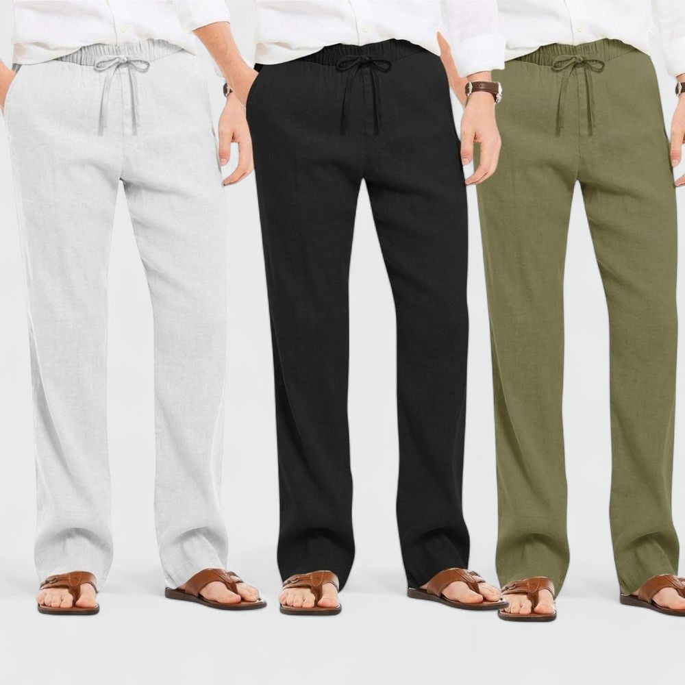 Premium Loose Fit Men Pant - Olive Green-Black and Light Gray - Pack Of 3