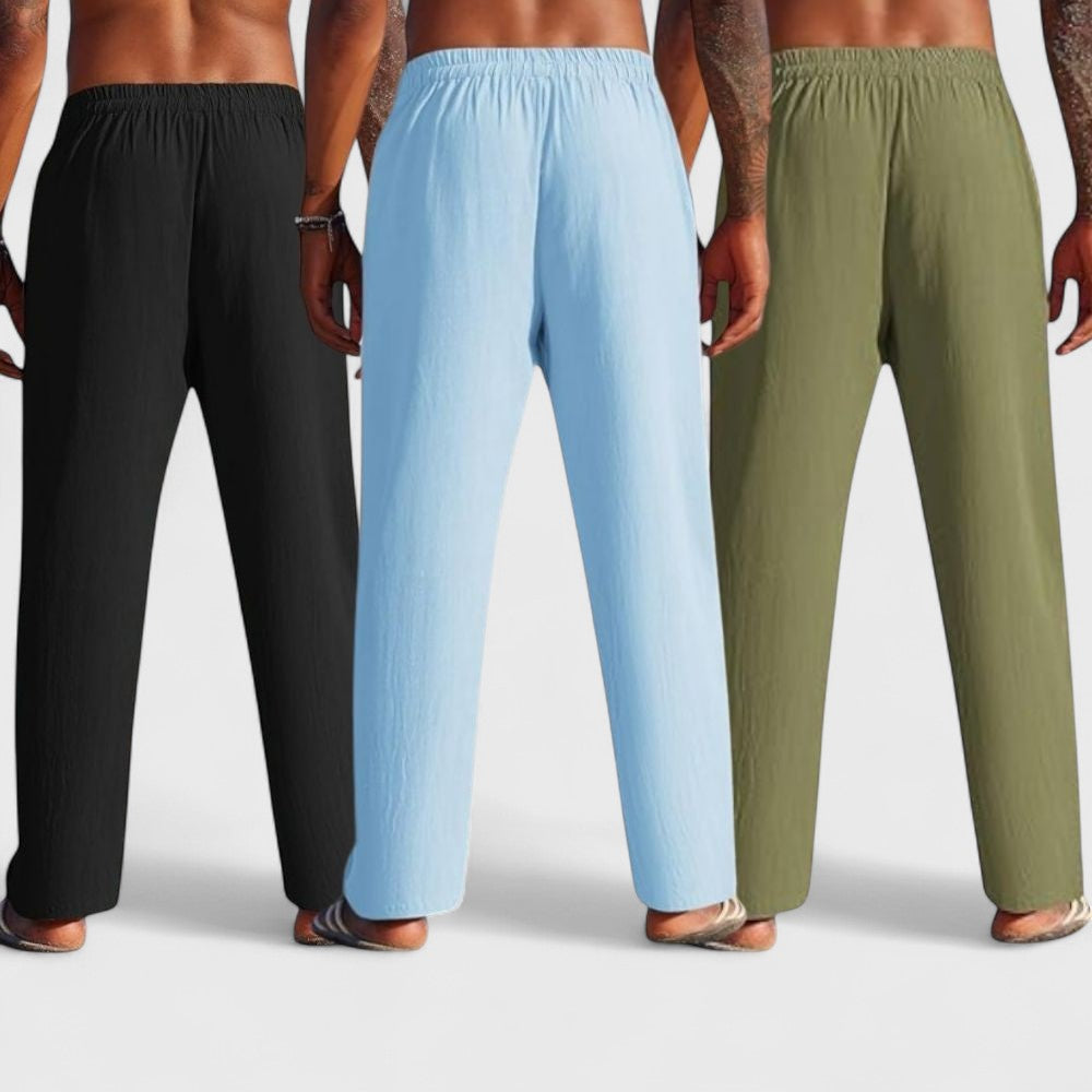Premium Loose Fit Men Pant - Olive Green-Blue and Black - Pack Of 3