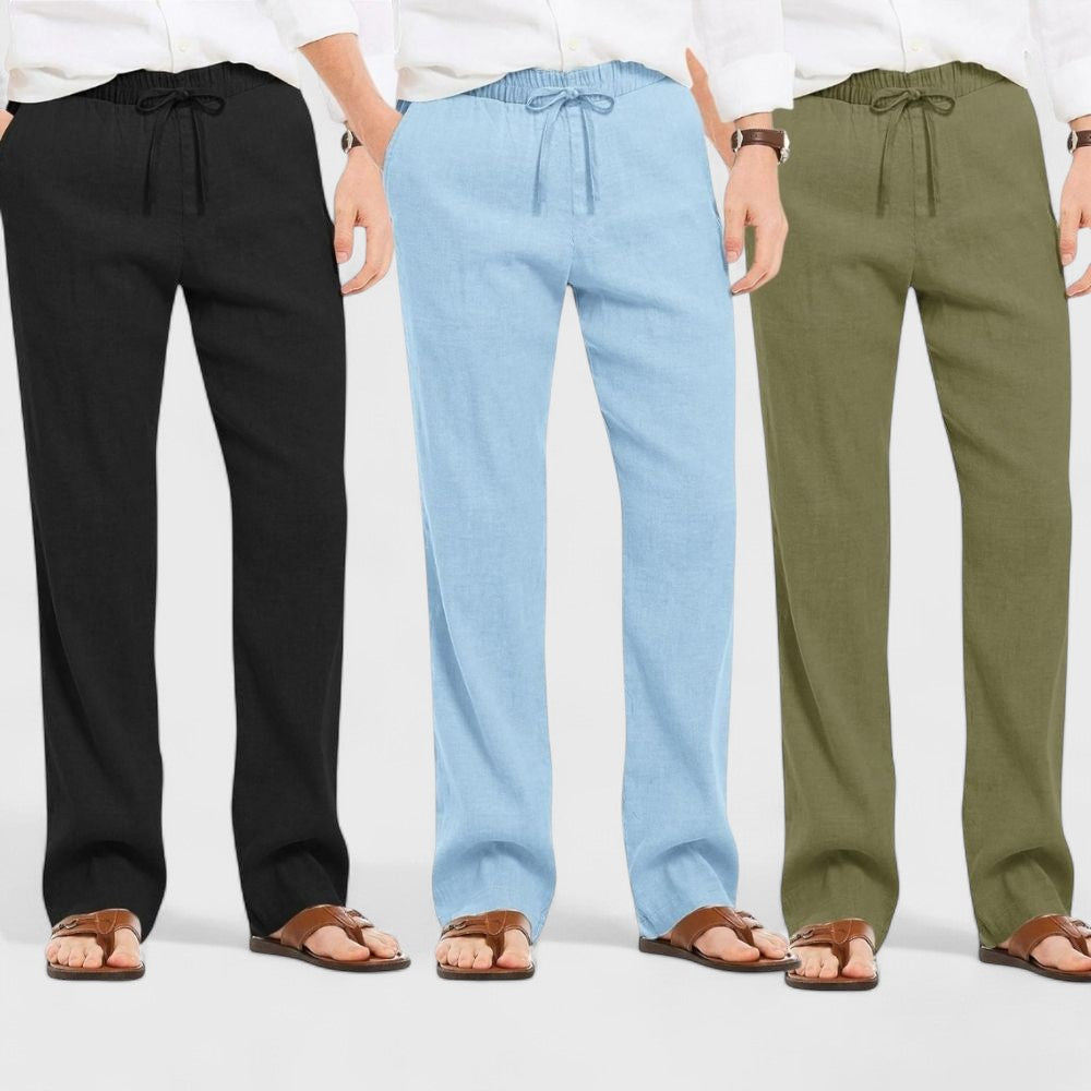 Premium Loose Fit Men Pant - Olive Green-Blue and Black - Pack Of 3