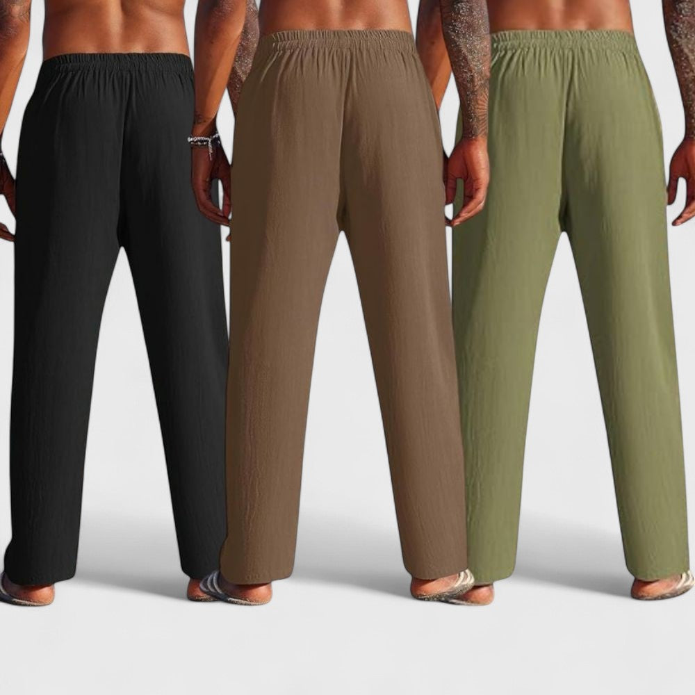 Premium Loose Fit Men Pant - Olive Green-Brown and Black - Pack Of 3