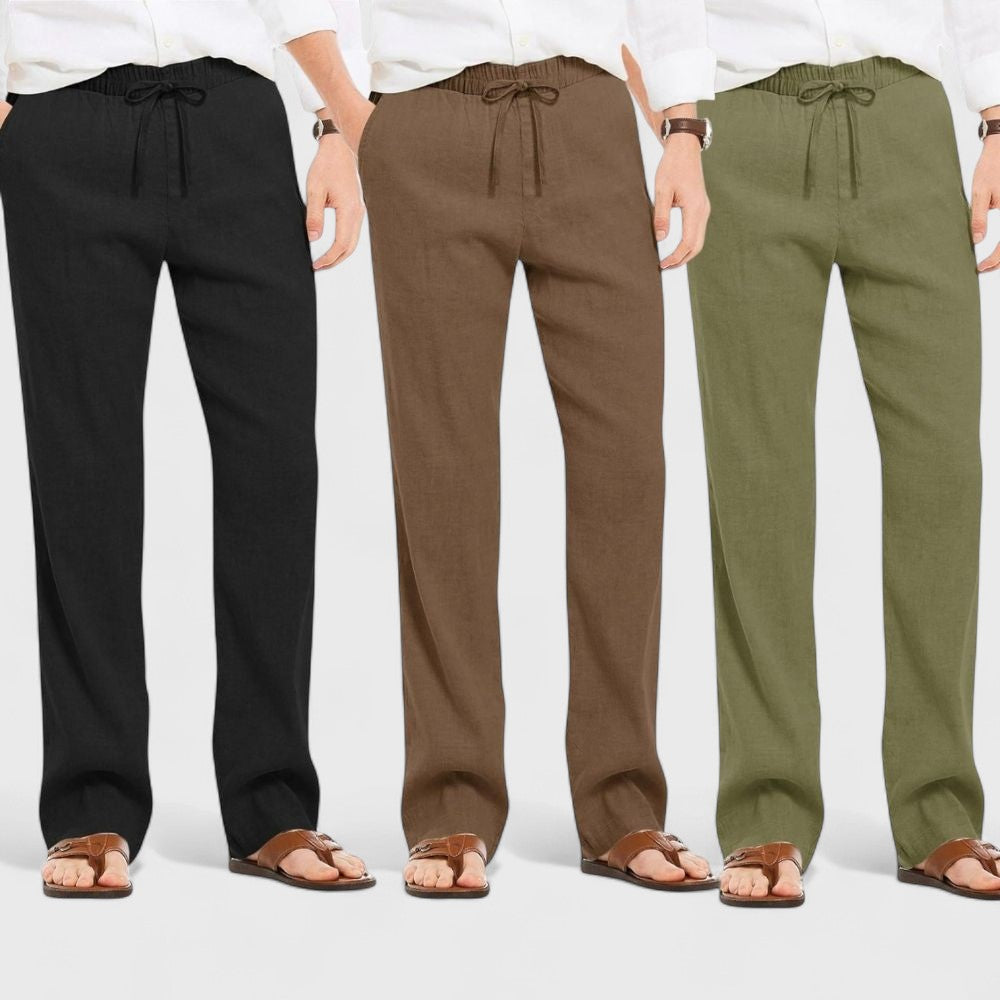 Premium Loose Fit Men Pant - Olive Green-Brown and Black - Pack Of 3