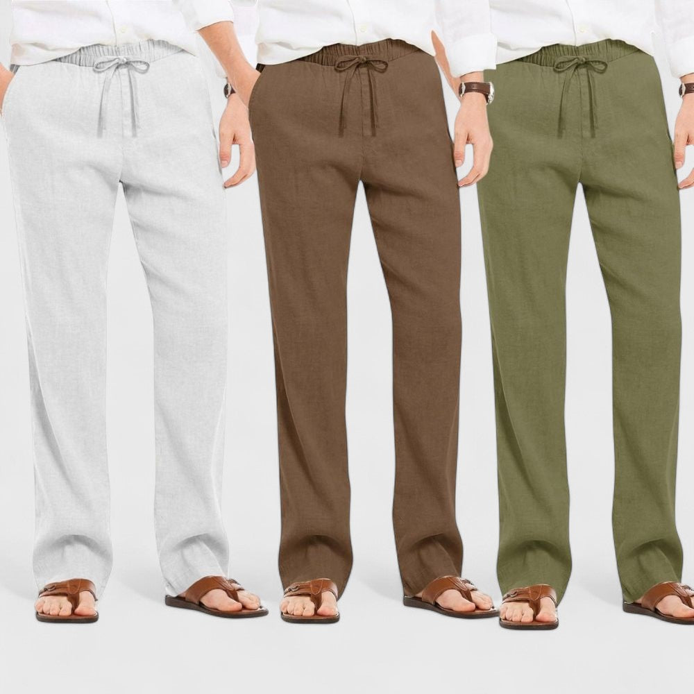 Premium Loose Fit Men Pant - Olive Green-Brown and Light Gray - Pack Of 3